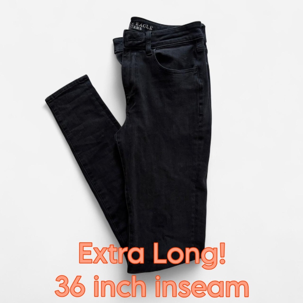 American Eagle Extra Long Black Skinny Jeans